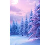 Aesthetic Cozy Winter Forest Notebook: Soft Pastel Snow Scene Journal for Daily Writing