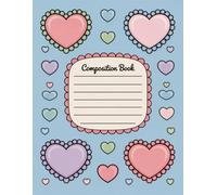 Aesthetic Cute Preppy Composition Notebook: 120 Pages Composition Book, with Pastelcartoon Cover Design, ideal for School Notes, Drawing, Ideas, ... Pastelcartoon Cover Design, ideal for Sch