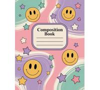 Aesthetic Cute Preppy Composition Notebook: 120 Pages Composition Book, with Watercolor Cover Design, perfect for Drawing, School Notes, Creative ... Book, with Watercolor Cover Design