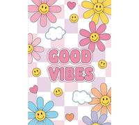 Aesthetic Daisy Lined Journal for Teen Girls | 6x9 Inch, 96 Pages | Y2K Trendy Pastel Pink Kawaii Notebook | Groovy Back to School Supplies