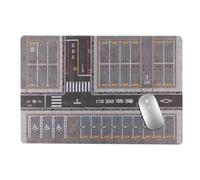Aesthetic Desk Pad, Anti-Slip Keyboard Mat, Rubber+Cloth Cool 1:64 Scale Parking Layout, Ideal for Dorms and Studies, Great for College Programmers, Stylish for Laptop Users, 60x40cm