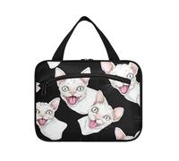 Aesthetic Devon Rex Cats - Neceser de viaje para mujer con gancho, plegable, diseño de gatos, bolsa de viaje para hombre, talla L