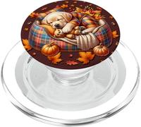 Aesthetic Dog Stuff Women Autumn Vibes with Fall Labrador PopSockets PopGrip para MagSafe