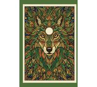 Aesthetic Emerald Wolf Zen Mandala Dot Grid Journal: 100 Page Dotted Notebook with Premium Cream Paper | 6x9 Matte Hardcover for Creative Writing, Mindfulness, and Nature Art