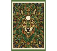 Aesthetic Emerald Wolf Zen Mandala Dot Grid Journal: 100 Page Dotted Notebook with Premium Cream Paper | 6x9 Matte Hardcover for Creative Writing, Mindfulness, and Nature Art