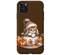 Aesthetic Fall Cat In Pumpkin Spice Coffee Mug For Autumn Carcasa para iPhone 11 Pro MAX