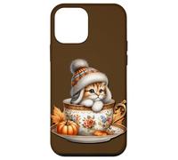 Aesthetic Fall Cat In Pumpkin Spice Coffee Mug For Autumn Carcasa para iPhone 12 Mini