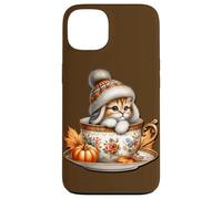 Aesthetic Fall Cat In Pumpkin Spice Coffee Mug For Autumn Carcasa para iPhone 13