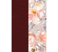Aesthetic Floral Lined Notebook: Watercolor Floral Journal with 120 Lined Cream Pages, Elegant Blank Minimalist Deep Red and Pastel Rose Cover, 6x9 Diary for Writing, Journaling, and Creative Notes