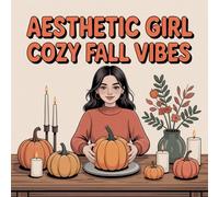 Aesthetic Girl Cozy Fall Vibes Coloring Book: Encourage Relaxation Cute Easy Outlines Travel Activity For Toddlers And Preschoolers Screen Free Quiet ... ActivityEncourage Relaxation Cute Easy Ou