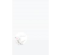 Aesthetic Gray Chinoiserie Bird and Flower Notebook: Elegant Silver Gray Floral Journal with To-Do List and 120 Lined Pages, 6 x 9 Inches