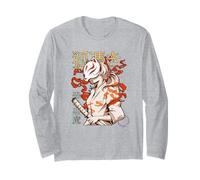 Aesthetic Japanese Kabuki Kitsune Mask Demon Samurai Girl Manga Larga