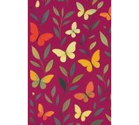 Aesthetic Journal for Women & Men - 6x9 College Lined Hardcover Notebook for Daily Writing & Self-Reflection | Leaves and Butterfly Patterned ... for Gentle Reflection, School, Work, Notes