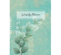 Aesthetic Large Hardcover Undated Weekly Planner - Eucalyptus: Weekly Journal - Self Care Bingo - Weekly Habit Tracking - Monthly Gratitude Prompts - 8.5 x 11 Inches