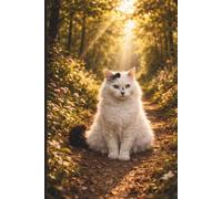Aesthetic Lined Notebook: Cozy Nature Cat Journal: 100 Pages | Cute Animal Design for Teens & Adults