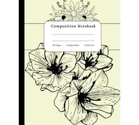 Aesthetic lotus composition notebook: College Ruled and Wide ruled Mindfulness Journaling | Inspirational for adolescents and adults | 7.5 x 9.25 In