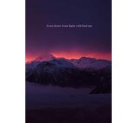 Aesthetic Mountain Notebook | A5 Size | Even There You Will Find Me | Inspirational Journal | Travel, Faith, Reflection