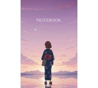 Aesthetic Notebook - Japanese Sunset Journal - 140 Lined Pages - 5.5 x 8.5 in - Soft Matte Cover: Minimalist Writing Journal for Daily Notes, Poetry, ... and Gifts - Soft Pastel Illustration Style