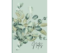 Aesthetic Notebook Journal for Women: Cute Greenery 6" x 9" College Ruled Notebook with 110 Lined Pages for Daily Writing, School, Work, or Personal Goals and Notes