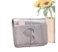 Aesthetic Notebook - Loose-Leaf Planner, Heart Design Leather Cover, Refillable Mini Journal, Writing Pages, Portable Work Organizer for School, Travel, Work, Meetings, 5.16x4.13in