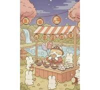 Aesthetic Notebook: Sushi Night & Crescent Moon: Kawaii Anime Journal & Weekly Planner | 225 Premium Pages for Sketching, Recipes, and Daily Notes | Cute Cat & Bunny Illustrations.