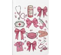 Aesthetic Nurse Notebook: Aesthetic Nursing Student Gift, Coquette Pink Bow Journal, 6 x 9 Inch Paperback, 120 Pages Black & White White Paper