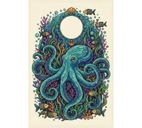 Aesthetic Octopus Deep Sea Zen Doodle Dot Grid Journal: 100 Page Dot Grid Notebook with Premium Cream Paper | 6x9 Matte Hardcover for Creative Mindfulness and Artistic Sketching