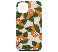 Aesthetic Orange Clementine on Branch Botanical Pattern Carcasa para iPhone 13