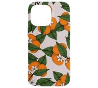 Aesthetic Orange Clementine on Branch Botanical Pattern Carcasa para iPhone 14 Pro MAX