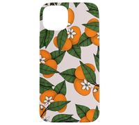 Aesthetic Orange Clementine on Branch Botanical Pattern Carcasa para iPhone 15 Plus