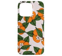 Aesthetic Orange Clementine on Branch Botanical Pattern Carcasa para iPhone 15 Pro MAX