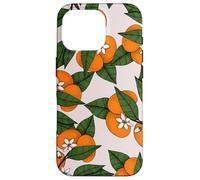 Aesthetic Orange Clementine on Branch Botanical Pattern Carcasa para iPhone 16 Pro