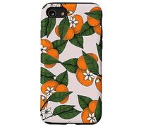 Aesthetic Orange Clementine on Branch Botanical Pattern Carcasa para iPhone SE (2020) / 7/8