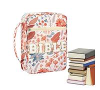 Aesthetic Scripture Bag, Floral Bible Organizer Case, Easy Carry with Zipper Storage Pocket, Stylish Religious Book Holder Tote, Devotional Bag with Chic Style, Church Accessory for Lady Travel