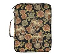 Aesthetic Skeleton Bloom - Carpeta expandible con carpeta extraíble, organizador con etiquetas de color marrón