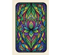 Aesthetic Stained Glass Lotus Zen Mandala Dot Grid Journal: 100 Page Dotted Notebook with Premium Cream Paper | 6x9 Matte Hardcover for Creative Writing, Mindfulness, and Spiritual Peace