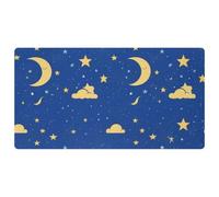 Aesthetic Stars and Moon Pattern 27-5 - Alfombrilla antideslizante para baño y cocina, absorbente de aceite y agua, secado rápido