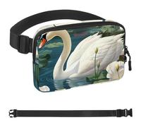 Aesthetic Swan-326 - Riñonera para hombres y mujeres, riñonera con correa ajustable, bolsa cruzada de moda para viajes, al aire libre, correr, senderismo, multicolor, 4 x 23 x 15 cm, multicolor,