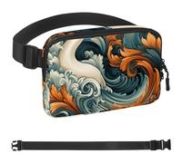 Aesthetic Swan-335 - Riñonera para hombres y mujeres, riñonera con correa ajustable, bolsa cruzada de moda para viajes, al aire libre, correr, senderismo, multicolor, 4 x 23 x 15 cm, multicolor,