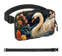 Aesthetic Swan-344 - Riñonera para hombres y mujeres, riñonera con correa ajustable, bolsa cruzada de moda para viajes, al aire libre, correr, senderismo, multicolor, 4 x 23 x 15 cm, multicolor,