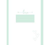 Aesthetic White and Green Notebook - Perfect for School, Work & Personal Journaling: 7.5 x 9.25 Inches, 110 Pages in Lined Format