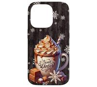 Aesthetic Winter Decor with Toffee Hot Cocoa Cute Snowflake Carcasa para iPhone 14 Pro