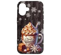 Aesthetic Winter Decor with Toffee Hot Cocoa Cute Snowflake Carcasa para iPhone 16