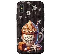 Aesthetic Winter Decor with Toffee Hot Cocoa Cute Snowflake Carcasa para iPhone X/XS