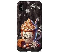 Aesthetic Winter Decor with Toffee Hot Cocoa Cute Snowflake Carcasa para iPhone XS MAX