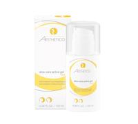 AESTHETICO Aloe vera Active Gel 100ml - Mascarilla hidratante para todo tipo de pieles, reduce el enrojecimiento, enfría y calma, con aloe vera altamente concentrado, para pieles sensibles, quemaduras