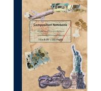 Aesthetics vintage composition notebook | Travel and spontaneous aesthetic | Perfect for college, school, work, journaling, and travelling