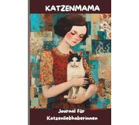 Ästhetisches Katzen Notizbuch für Frauen - Liniert - 6x9 Zoll Format ähnlich A5- Für Katzenmamas mit Stil - ROT - C1: Katzen Journal für Katzenliebhaberinnen