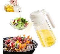 Aestustheri 470ml Dispensador de Aceite Spray de Vidrio sin Plomo - Pulverizador Aceite con Boquilla Antigoteo y Función de Pulverización, Sello de Silicona, Boca Ancha, para Aceite y Otros Líquidos