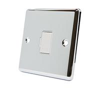 aet cpcufswh 13 clásica, sin Tornillos de Cromo Pulido con Fusible Blanco Caja Unidad de conexión